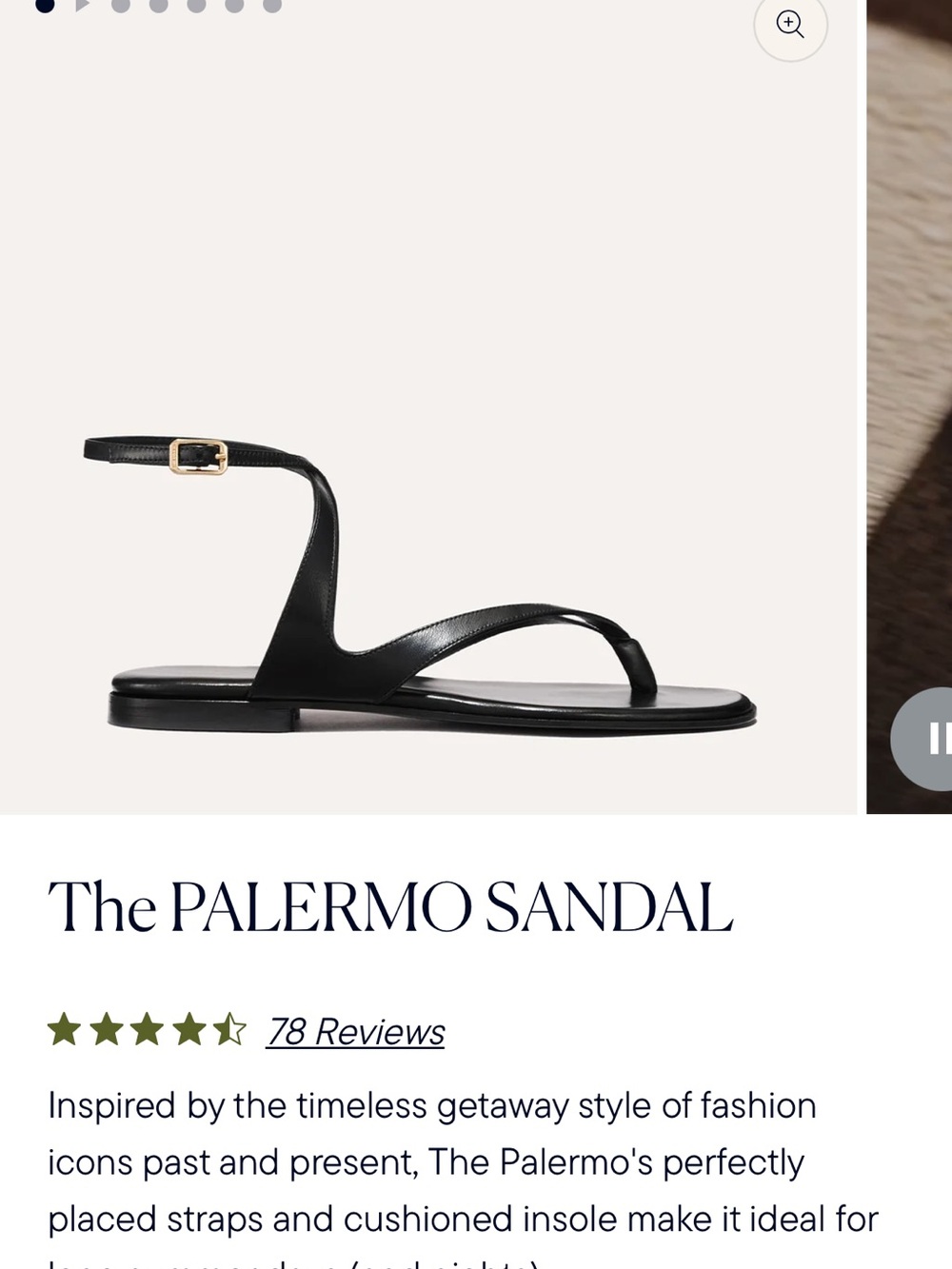 Margaux The Palermo Sandal - Black Womens Ankle-Strap Flat